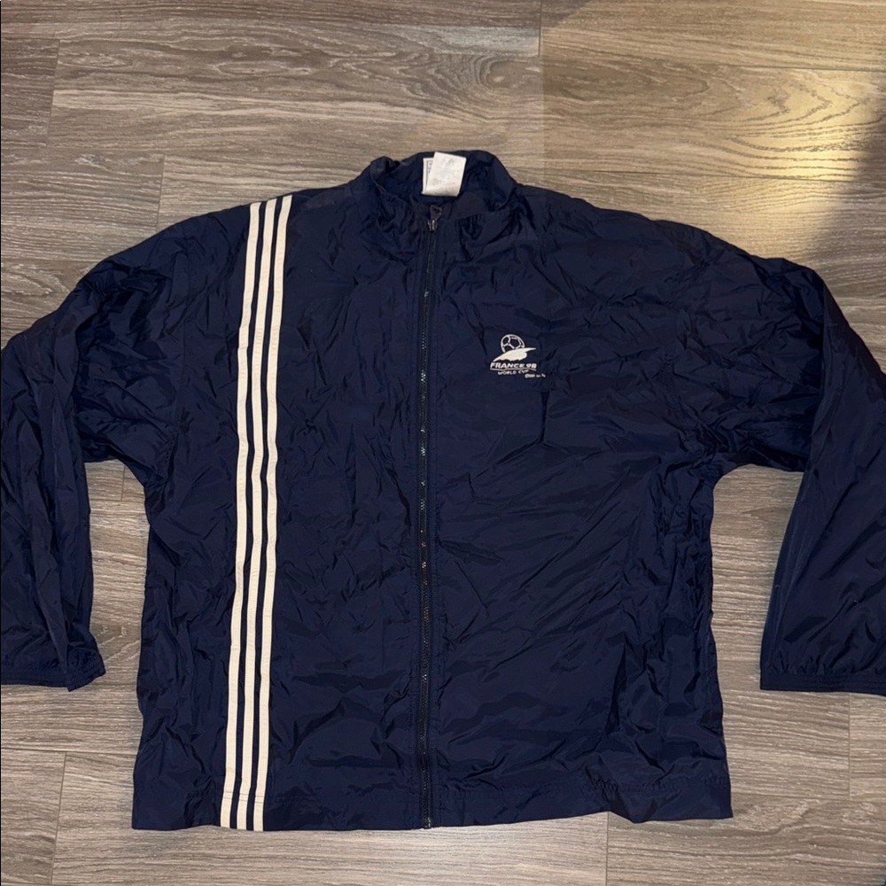 VINTAGE Adidas France ‘98 World Cup navy Blue Men's Jacket